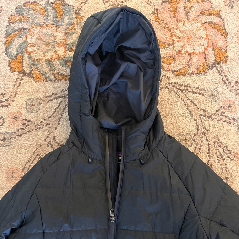 Patagonia Women's Parka Hooded Jacket SZ M Navy Blue - Picture 2 of 7